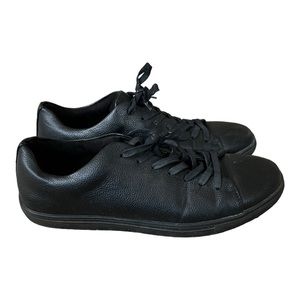 Black Leather Sneakers
